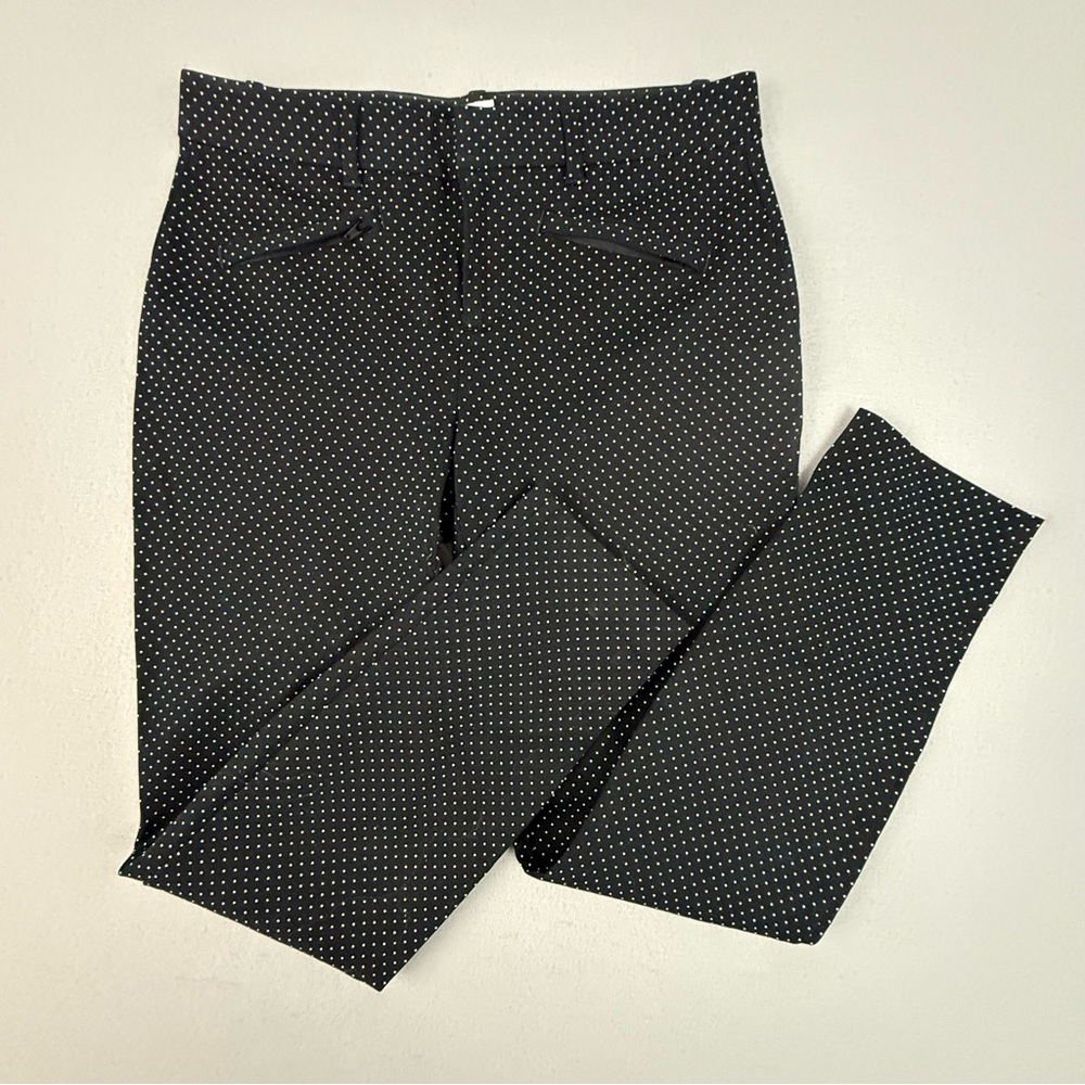 GAP Signature Skinny Ankle Pants Women's Size 4 Stretchy Pockets Polka Dot
